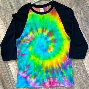 Handmade Tie-Dyed 3/4 Sleeve Small